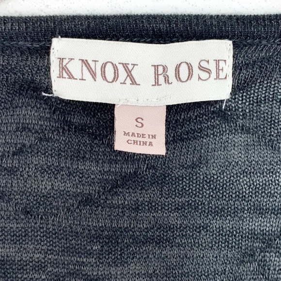 Knox Rose Grayscale Ombré Open Front Waterfall Knit Cardigan Target - Picture 7 of 8
